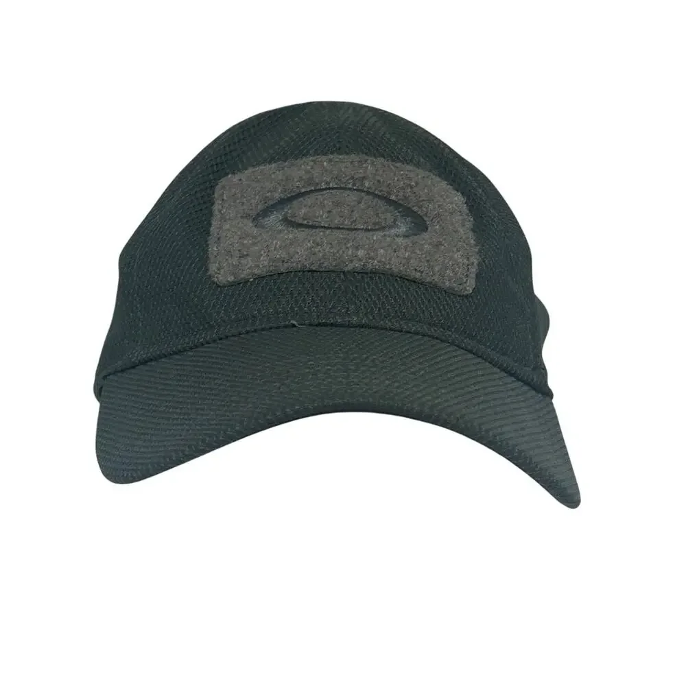 Oakley Black SI tactical ball cap tonal gray ellipse logo hook and loop patch